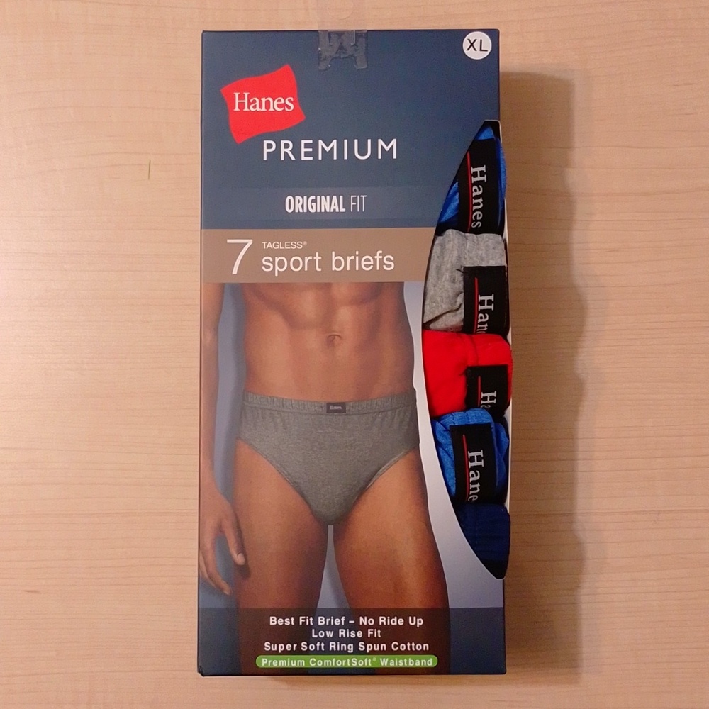 Hanes Premium 7 Men's Sports Underwear Briefs XL
